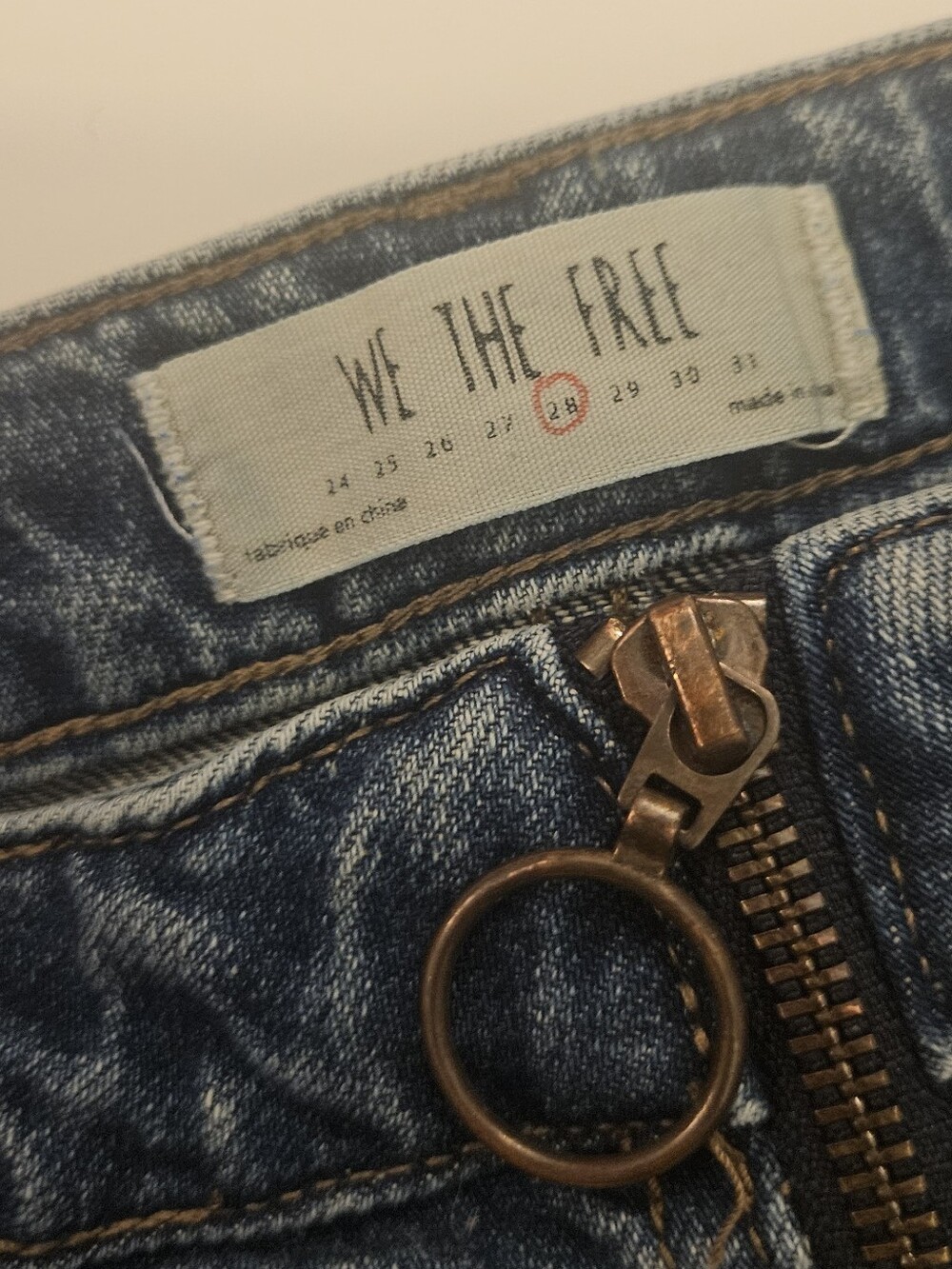 We The Free- Distressed Mini Skirt - Size 28"